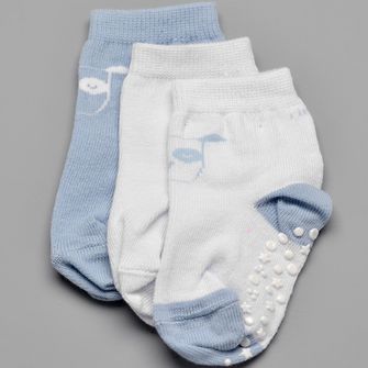 Kit Meia Antiderrapante com 3 Unidades Tam. 17 a 28