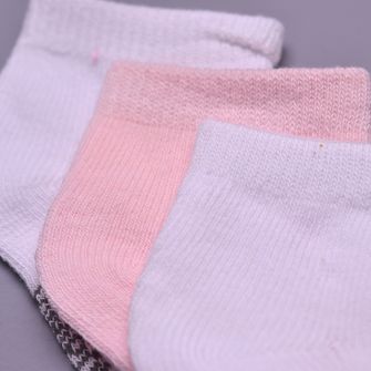 Kit Meia Cano Curto com 3 Unidades Tam. 0 a 15