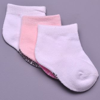 Kit Meia Cano Curto com 3 Unidades Tam. 0 a 15