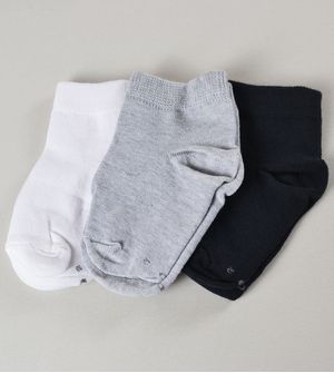 Kit Meia Kids Cano Médio com 3 Pares Tam. 24 a 35