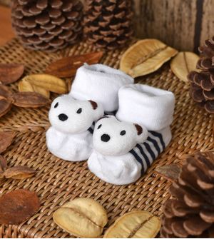 Meia Antiderrapante com Bichinho - Urso Tam. 15 a 20