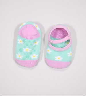 Meia Sapatilha Bebê Florzinha Tam. 17 a 22