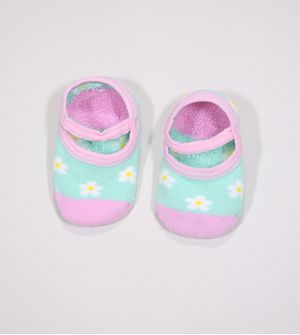 Meia Sapatilha Bebê Florzinha Tam. 17 a 22
