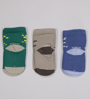 Kit Meia Baby Boy com 3 Unidades - 02000/889/910 Tam. 0 a 23