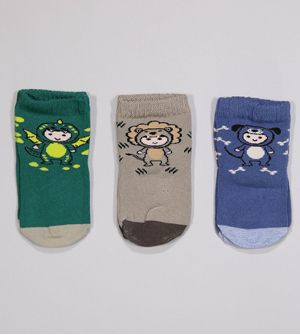 Kit Meia Baby Boy com 3 Unidades - 02000/889/910 Tam. 0 a 23