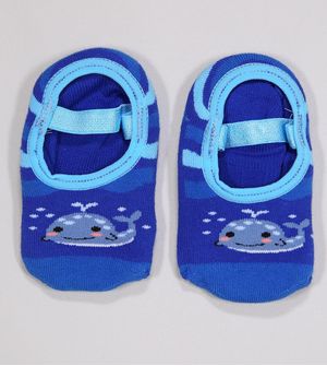 Meia Sapatilha Baby Antiderrapante Azul Tam. 16 a 23