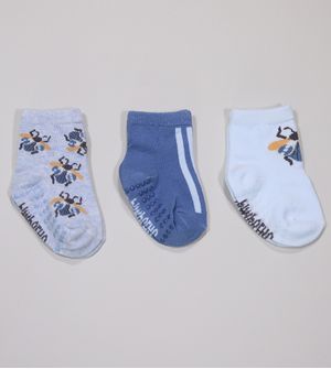 Kit Meia Colorida com 3 Unidades - 3750 Tam. 16 a 20