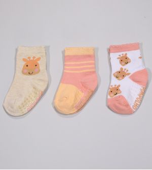 Kit Meia Colorida com 3 Unidades - 3740 Tam. 16 a 20