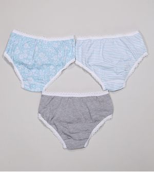 Kit Calcinha Lobinha com 3 unidades - 18100089 De 0 a 8 anos