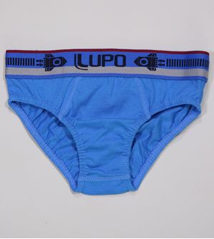 Cueca Slip Azul Lupo - 361001 De 3 a 11 anos