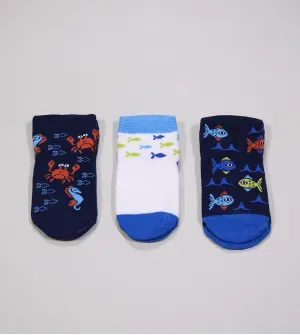 Kit Meia Baby Boy com 3 Unidades - 2000/889/927 Tam. 0 a 23