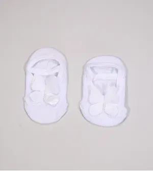 Meia Sapatilha Borboleta Branca Tam. 13 a 16