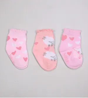 Kit Meia Colorida com 3 Unidades - 300613 Tam. 0 a 15