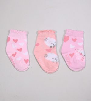 Kit Meia Colorida com 3 Unidades - 300613 Tam. 0 a 15