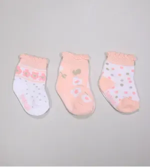 Kit Meia Colorida com 3 Unidades - 300613 Tam. 0 a 15