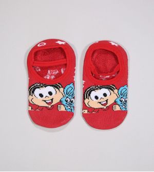 Meia Sapatilha Bebê Antiderrapante Turma da Mônica 23 a 30