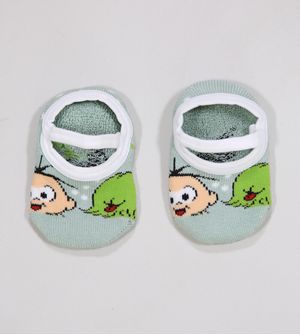 Meia Sapatilha Bebê Antiderrapante Turma da Mônica 17 a 22