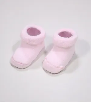 Pantufa Atoalhada Rosa - 0115 De 0 a 6 meses