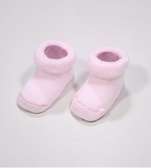 Pantufa Atoalhada Rosa - 0115 De 0 a 6 meses