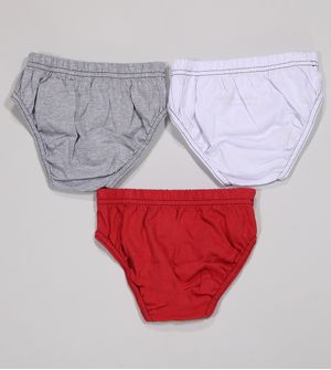 Kit Cueca Mickey 3 Unidades Vermelho Lupo De 3 a 11 anos