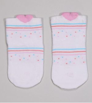 Meia Baby Coração Branco 02038/033/1120/10 Tam. 16 a 23