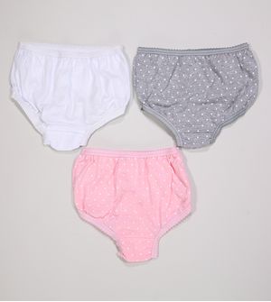 Kit Calcinha Poá com 3 unidades - 34 De 1 a 4 anos