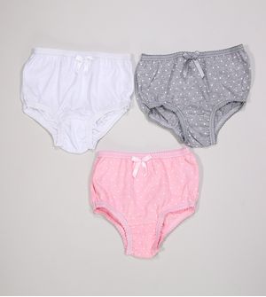 Kit Calcinha Poá com 3 unidades - 34 De 1 a 4 anos