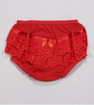 Calcinha Renda Vermelho - 33 De 0 a 4 anos