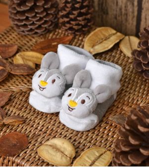 Meia Antiderrapante com Bichinho - Coelho Tam. 15 a 20