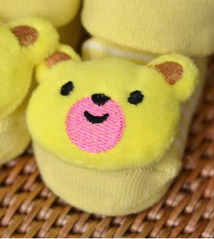 Meia Antiderrapante com Bichinho - Ursa Tam. 15 a 20