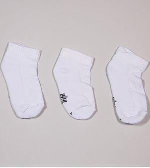 Kit Meia Cano Curto 3 Unidades - T08004 Branco Tam. 31 a 38