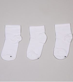 Kit Meia Cano Médio 3 Unidades - T06024 Branco Tam. 23 a 34