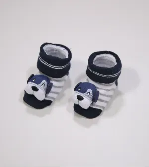 Meia Cano Médio Antiderrapante Cachorro Tam. 15 a 23