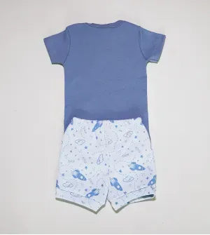 Conjunto Body/Shorts Foguete - 10990 De 3 a 18 meses