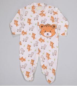 Macacão Tigre e Zebra - 2125 De 0 a 9 meses