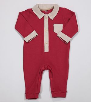 Macacão Vermelho - BK605 De 0 a 12 meses