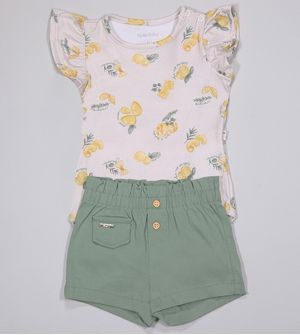 Conjunto Body Shorts - N6239 De 3 a 9 meses