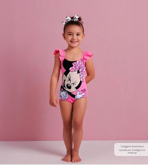 Maiô Minnie Rosa - 2602 De 1 a 3 anos
