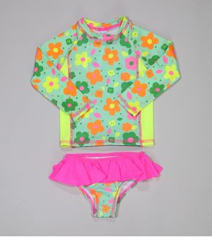 Conjunto Camiseta/Calcinha Flores - 63090 De 2 a 3 anos