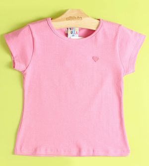 Blusa Básica Coração - 48808 Rosa De 4 a 12 anos