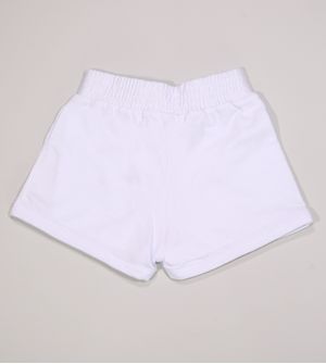 Shorts Paetê Glamour Branco - 49206 De 1 a 3 anos