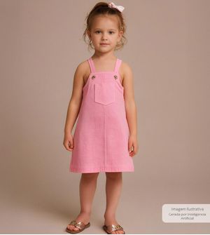 Salopete Pink - 6804 De 1 a 3 anos