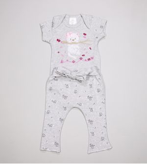 Conjunto Body Ursinha Fofa - 4524 De 0 a 12 meses