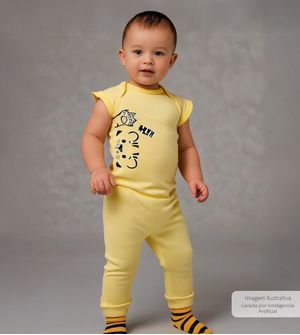 Conjunto Body Tigrinho - 1138 De 0 a 12 meses
