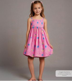 Vestido Regatinha- 29114 De 4 a 12 anos