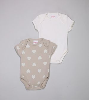 Kit Body Coração com 2 Unidades - 6009389 De 0 a 12 meses