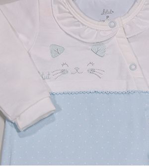 Macacão Gatinha Azul De 0 a 12 meses