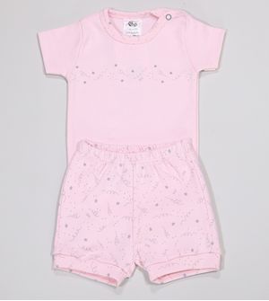 Conjunto Body/Shorts Estrelinha De 0 a 12 meses
