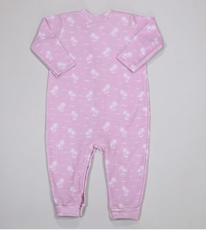 Macacão Coqueiros Rosa - 25160 De 0 a 12 meses