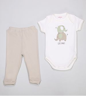 Conjunto Body Com Culote Cute Family De 0 a 12 meses